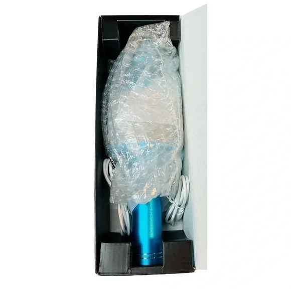 WIRELESS MICROPHONE HANDHELD KTV HIFI SPEAKER TEAL DISCO BALL NEW IN BOX - Picture 4 of 4